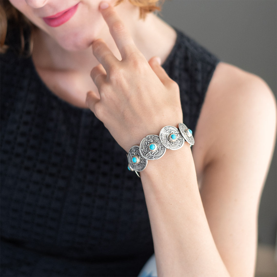 Bracciale Tibetano In Pelle E Perline In Legno - Foto 8