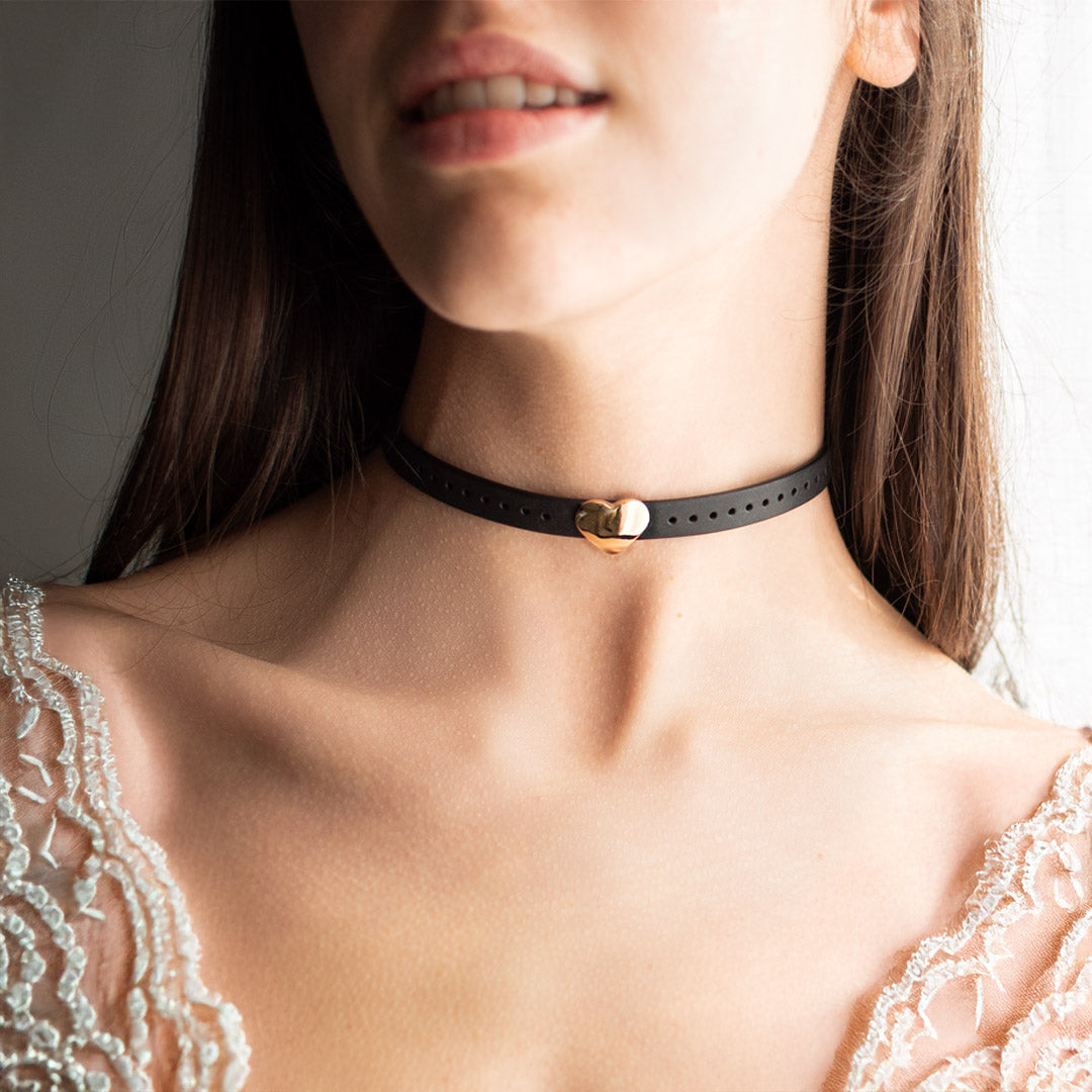 Leather Choker Stranagola Mio Heart Tulsi
