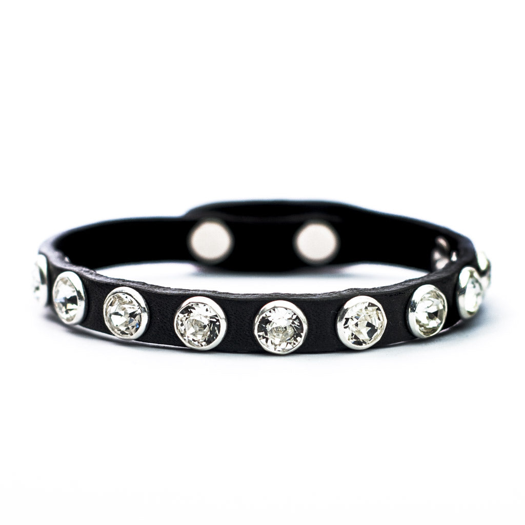 Bracciale Avvolgente In Ecopelle Bohémien Con Cristalli E Ciondolo - Multistrato Regolabile - 16 Colori - Gioiello Donna Elegante E Originale