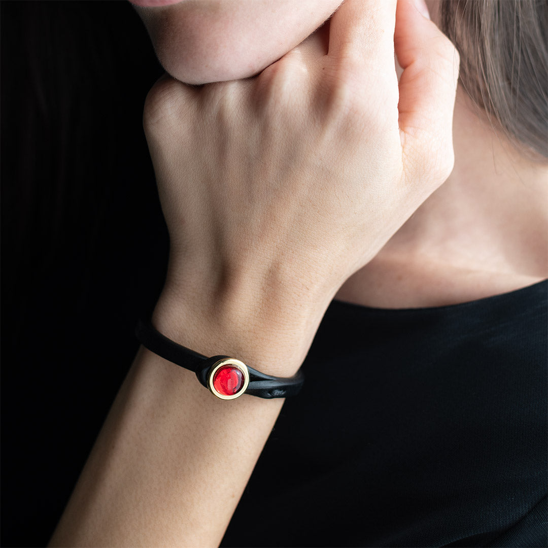 Bracciale in pelle con moschettone Steel Edition Bracciale in pelle con moschettone Steel Edition