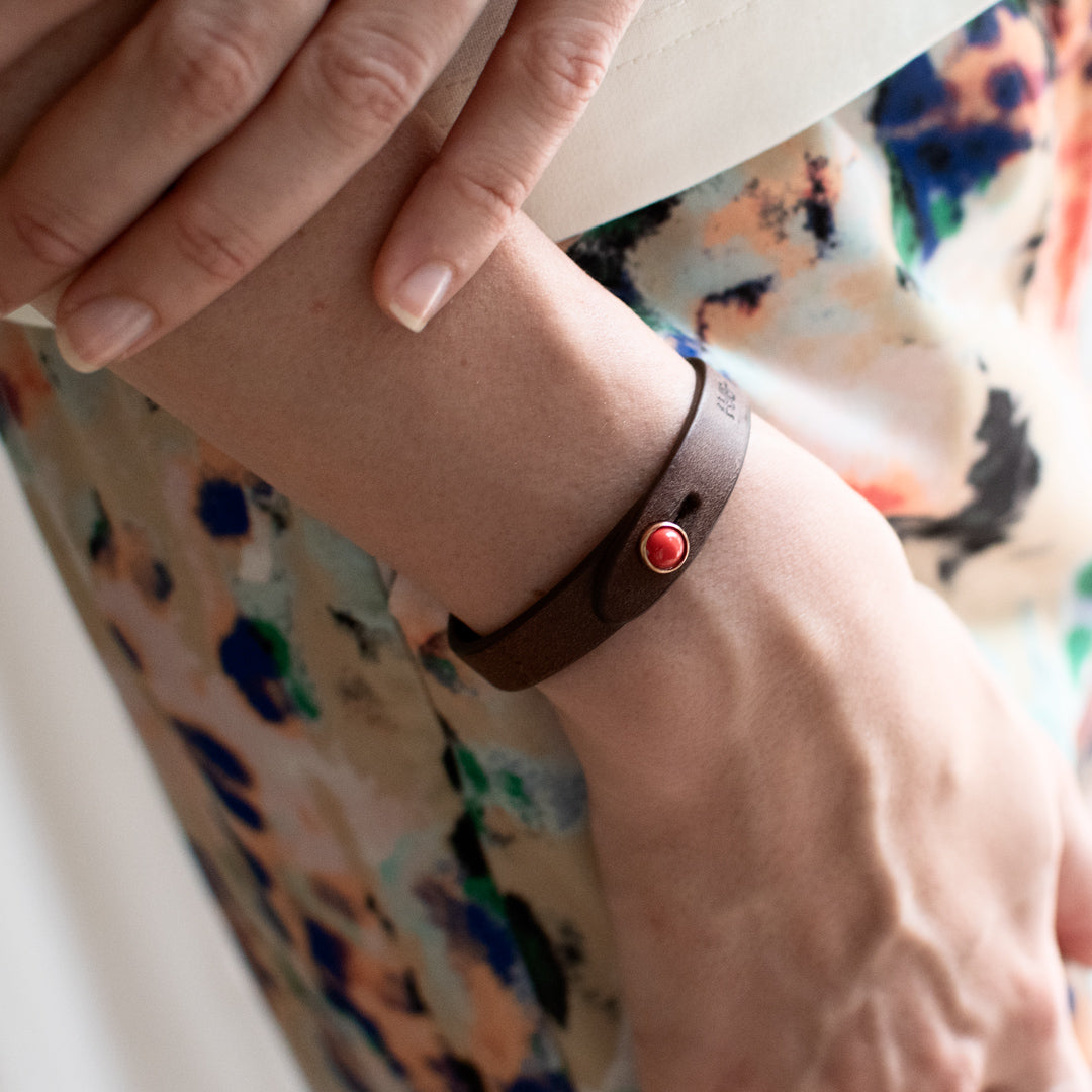 Bracciale In Pelle Donna Con Cuore E Strass - Fatto A Mano - Chiusura Magnetica - Boho Multistrato - Regalo Per Lei
