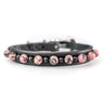 Bracciale pelle Tulsi Isola 03 - Pelle nera  - Pietre dure Rhodonite e Onice - Fronte