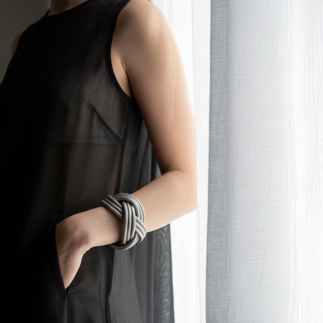 Bracciale Pelle Tulsi Nodomoro Argento - Fatto a mano in Italia - Made in Italy