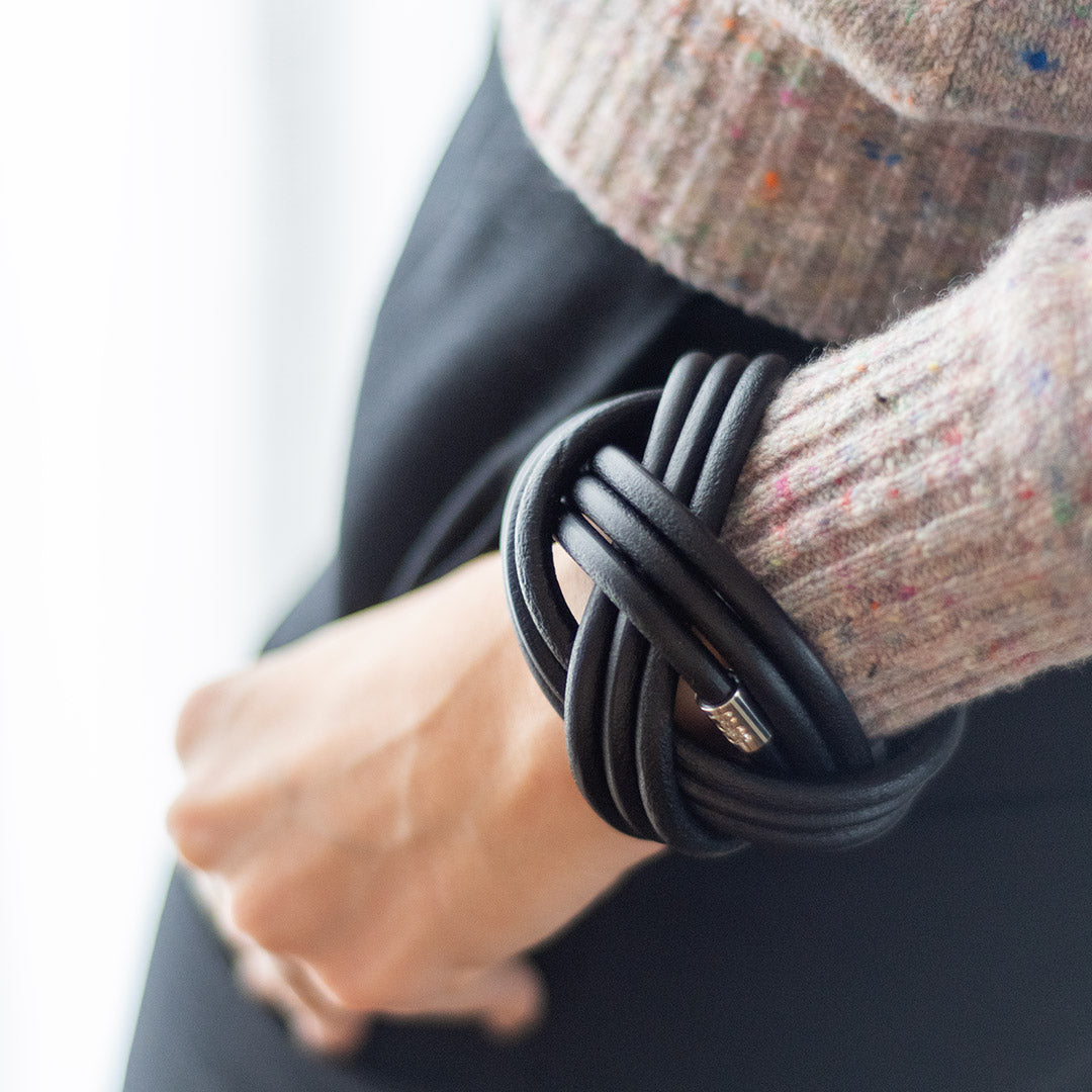 Tulsi leather bracelet top