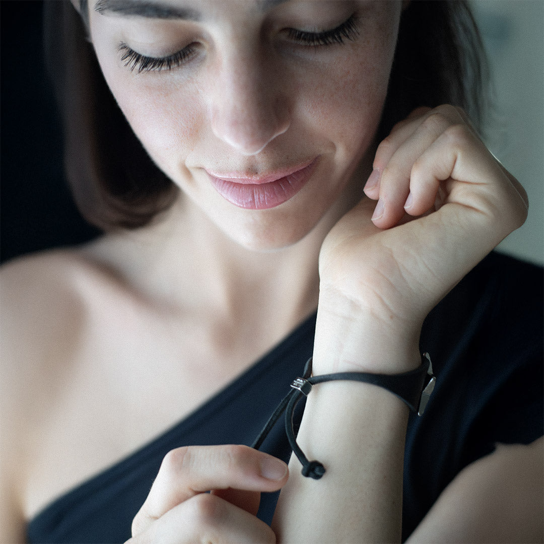 Bracciale in pelle Nero | Felgenuhren Bracciale in pelle Nero | Felgenuhren