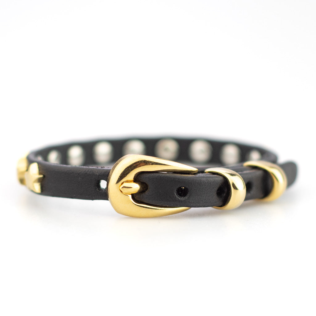 Braccialetto in pelle doppio giro Colore Black - Nero Braccialetto in pelle doppio giro Colore Black - Nero