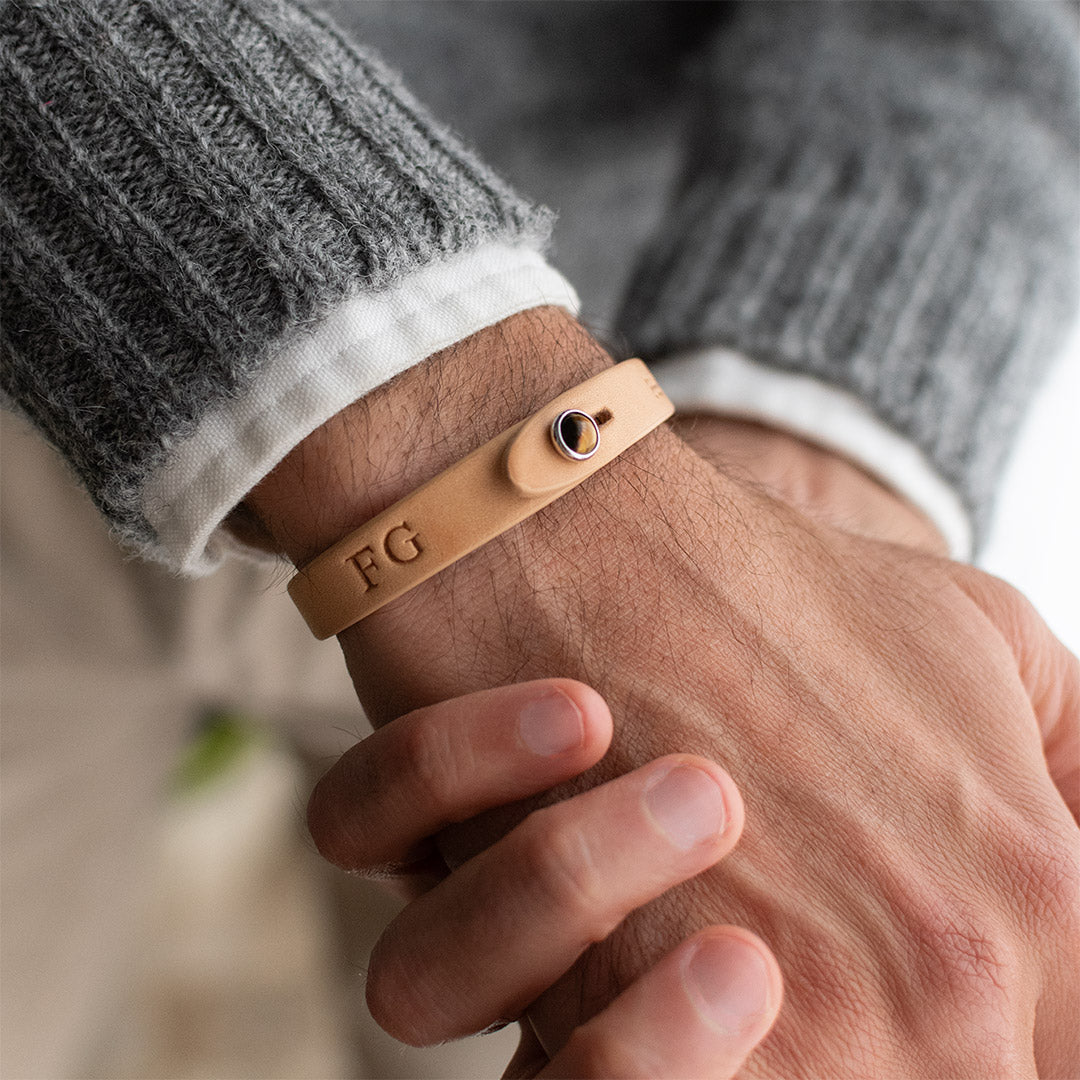 5 Pezzi Bracciale Triplo Occhio Di Tigre Per Drenaggio Linfatico