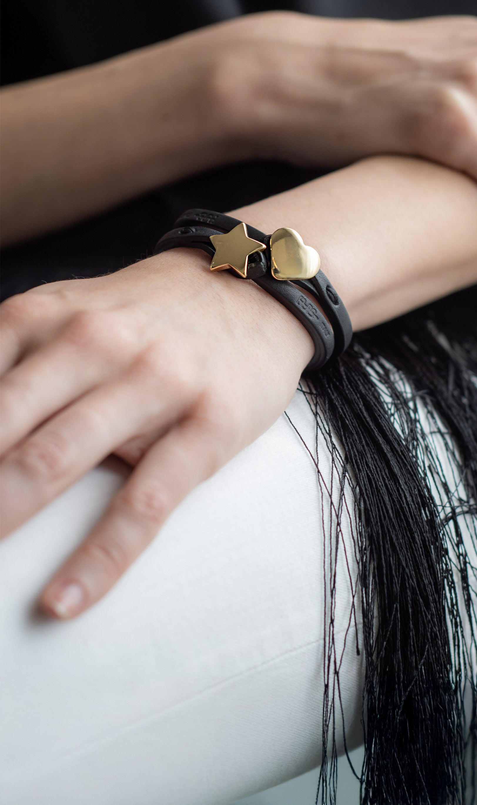 Bracciali pelle Tulsi Cuore Mio Stella Mia Made in Italy