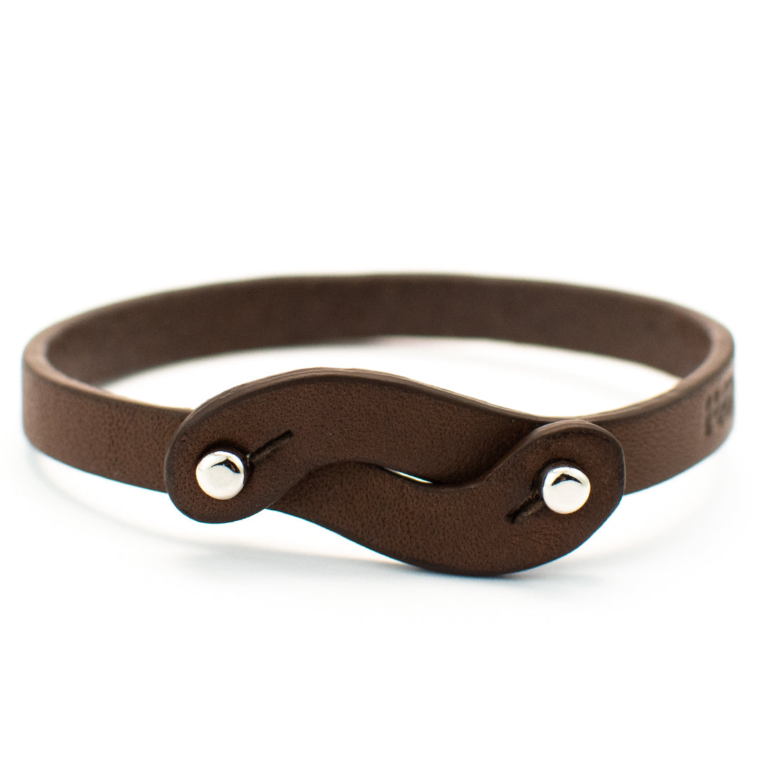 BRACCIALE PELLE TAG MARRONE SCAMOSCIATO BRACCIALE PELLE TAG MARRONE SCAMOSCIATO
