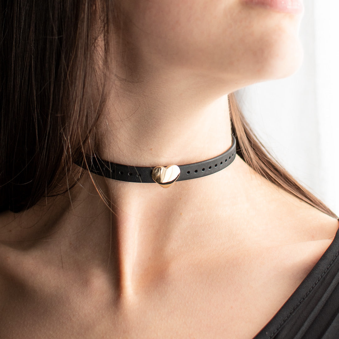 Leather Choker Stranagola Mio Heart Tulsi